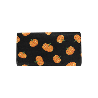 Pumpkin Pattern Print Design A05 Women's Trifold Wallet