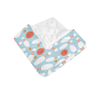 Bowling Pattern Print Design 09 Premium Quilt