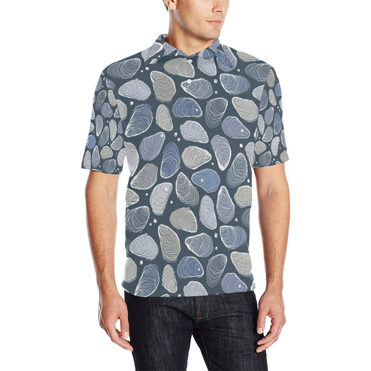 Oyster Pattern Print Design 02 Men Polo Shirt