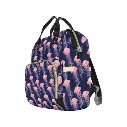 Jellyfish Pattern Print Design 03 Diaper Bag Backpack