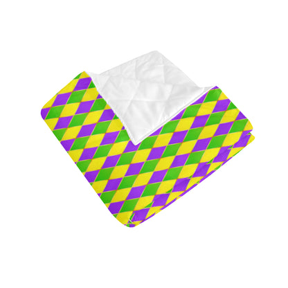 Mardi Gras Pattern Print Design 01 Premium Quilt