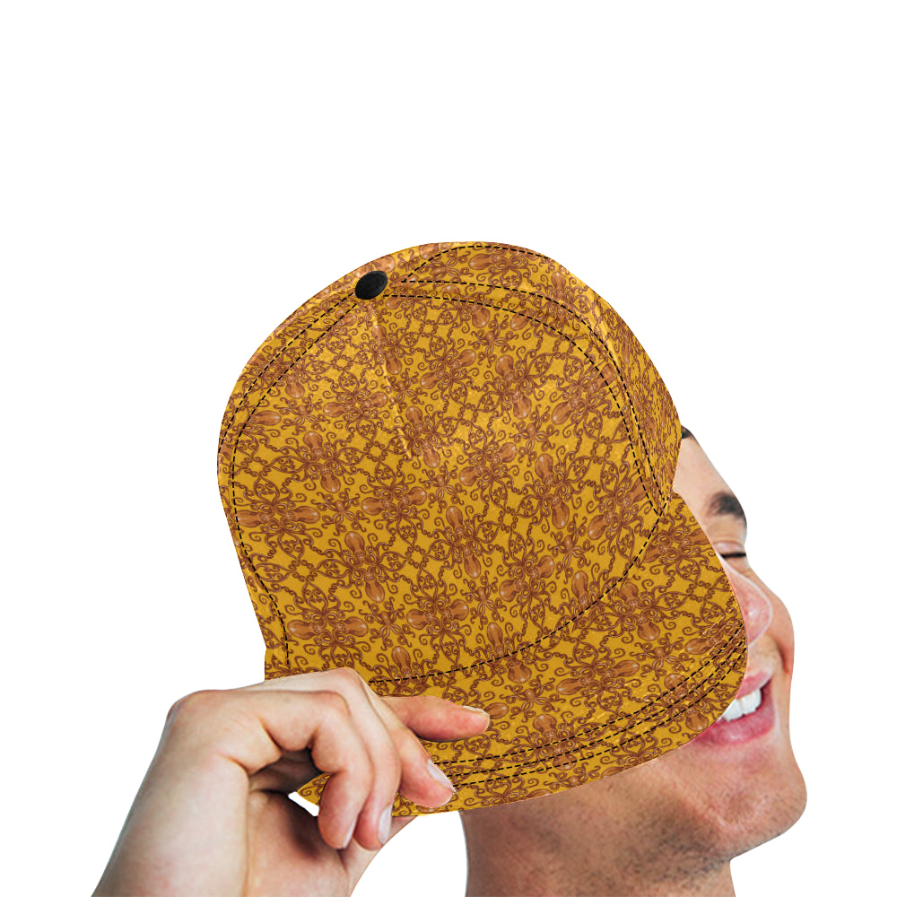 Octopus Background Design Print Snapback Cap