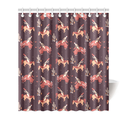 Rodeo Pattern Print Design A01 Shower Curtain