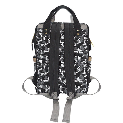 Crow Pattern Print Design 01 Diaper Bag Backpack
