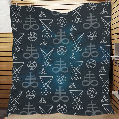 Pentagram Pattern Print Design A03 Premium Quilt