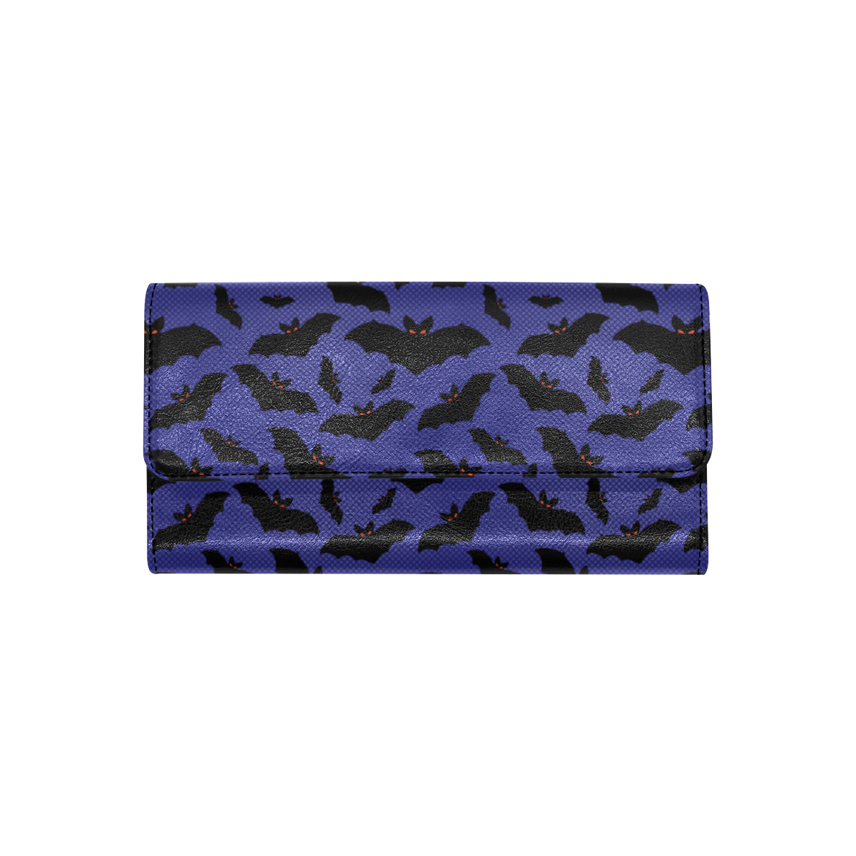 Bat Halloween Pattern Print Design 02 Women's Trifold Wallet