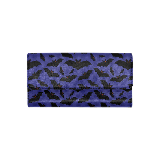 Bat Halloween Pattern Print Design 02 Women's Trifold Wallet