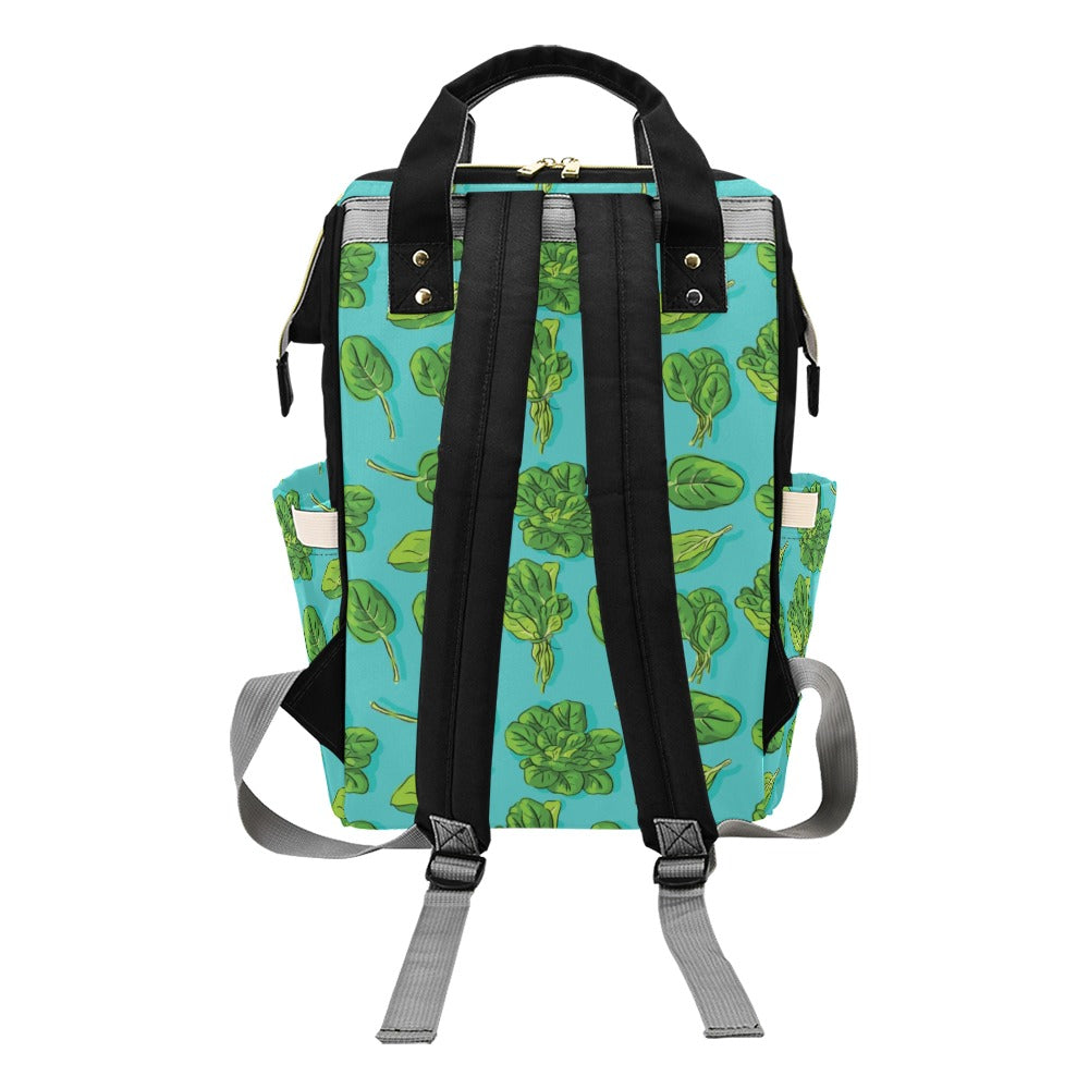 Spinach Print Design LKS301 Diaper Bag Backpack
