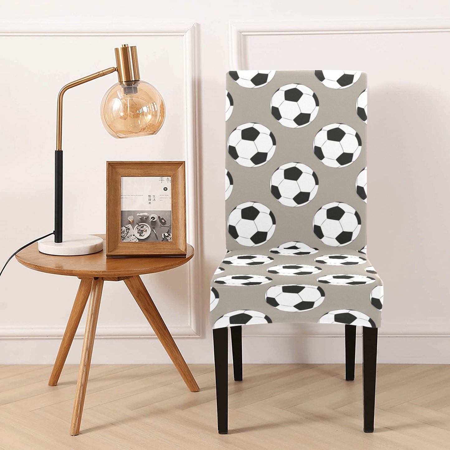 Soccer Ball Print Design LKS302 Dining Chair Slipcover
