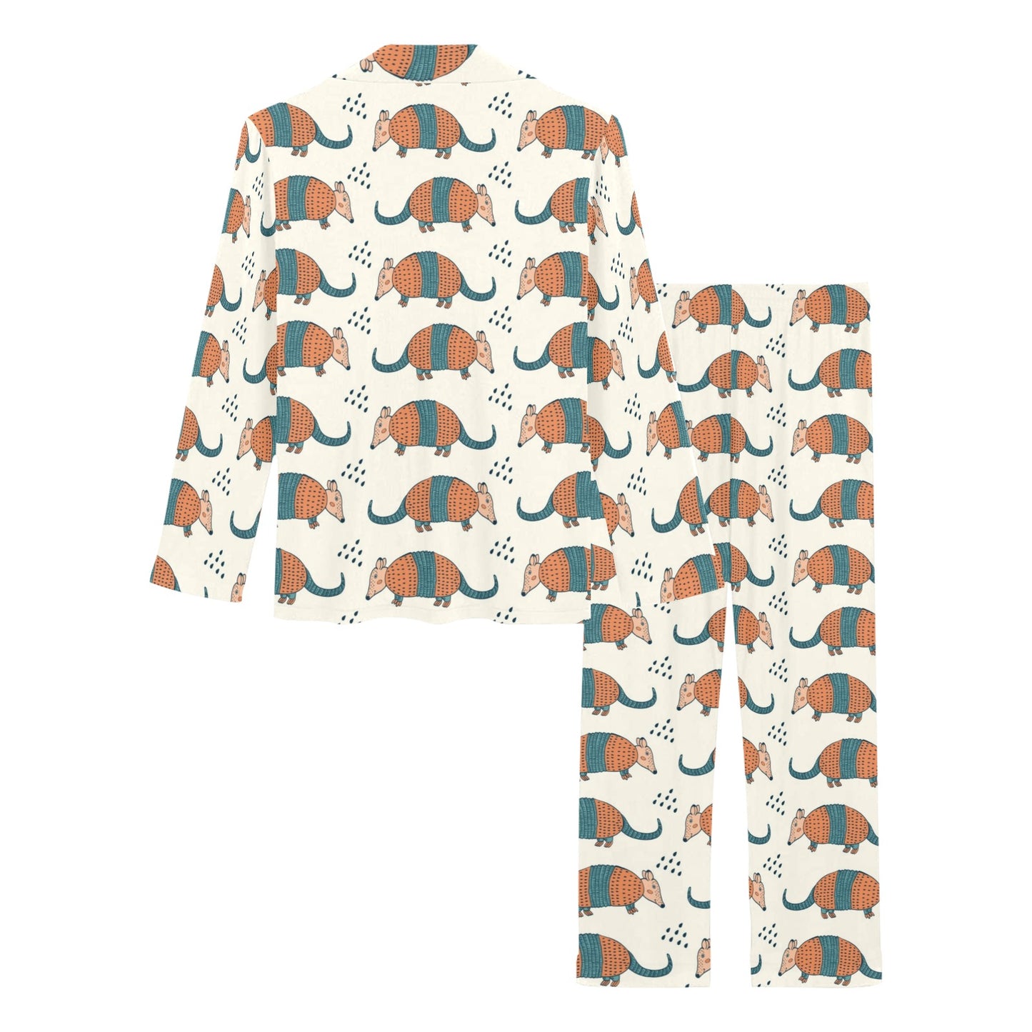 Armadillo Pattern Print Design 01 Women's Long Pajama Set