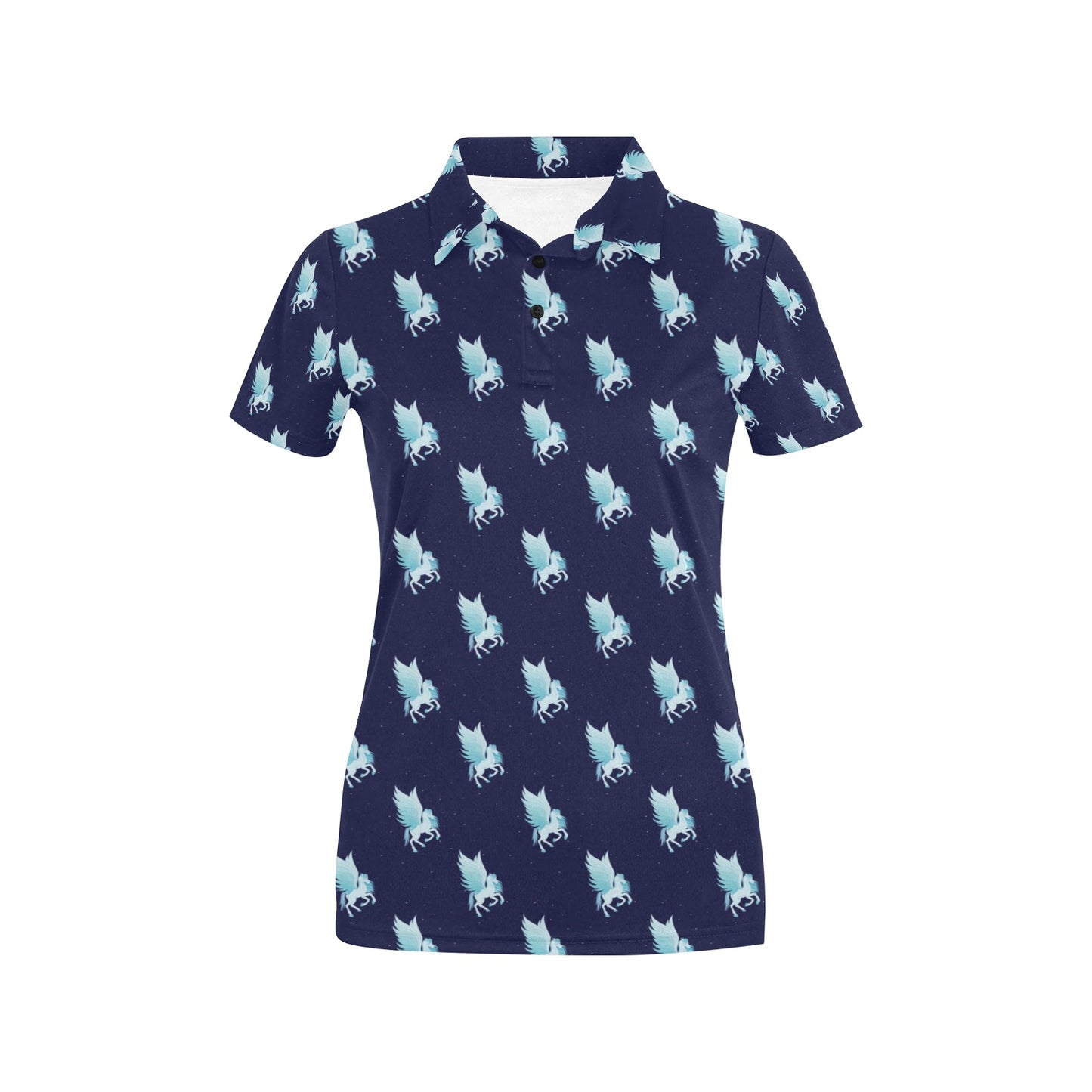 Pegasus Pattern Print Design 03 Women's Polo Shirt
