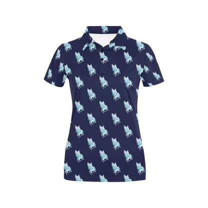 Pegasus Pattern Print Design 03 Women's Polo Shirt