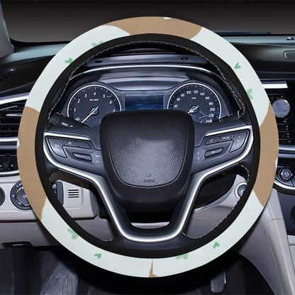 Sloth Print Design LKS308 Steering Wheel Cover with Elastic Edge