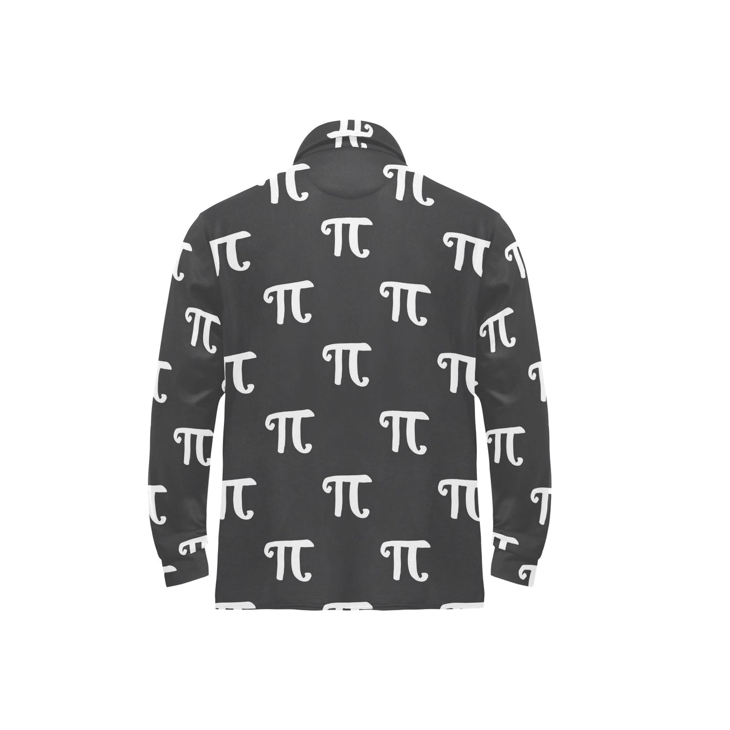 Pi Day Pattern Print Design A01 Long Sleeve Polo Shirt For Men's
