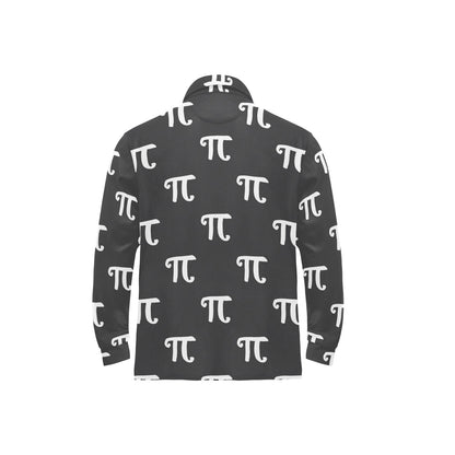 Pi Day Pattern Print Design A01 Long Sleeve Polo Shirt For Men's