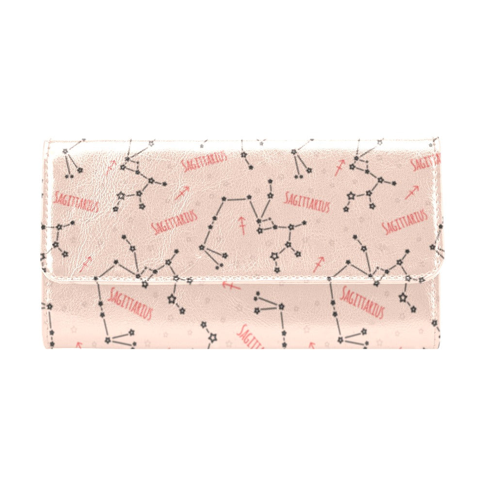 Sagittarius Star Print Design LKS302 Women's Trifold Wallet