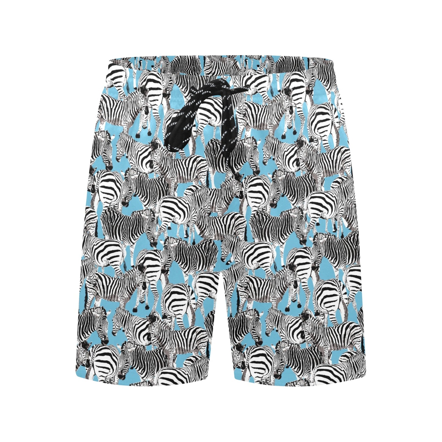 Zebra Print Design LKS305 Men's Swim Trunks Beach Shorts