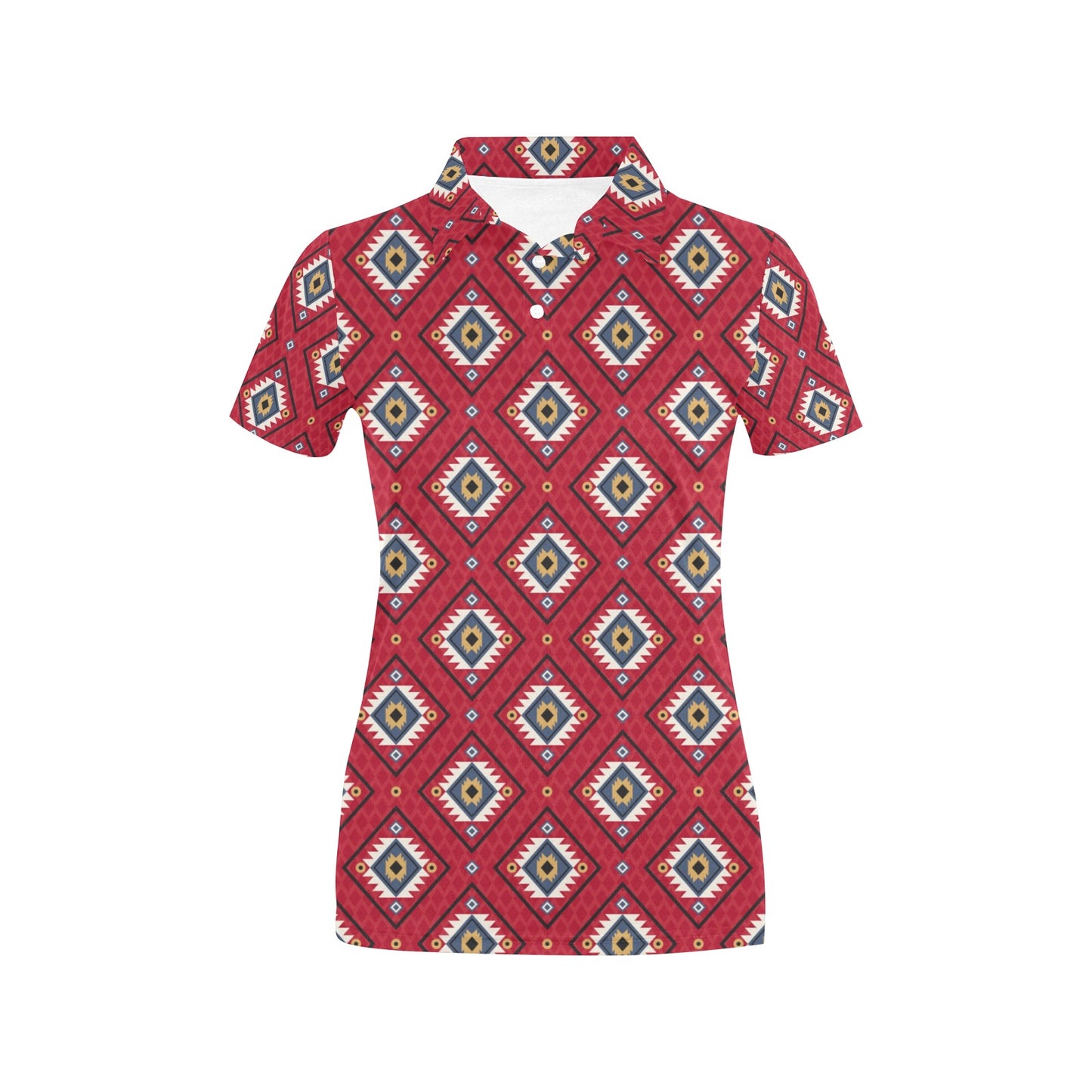 Aztec Pattern Print Design 10 Women's Polo Shirt