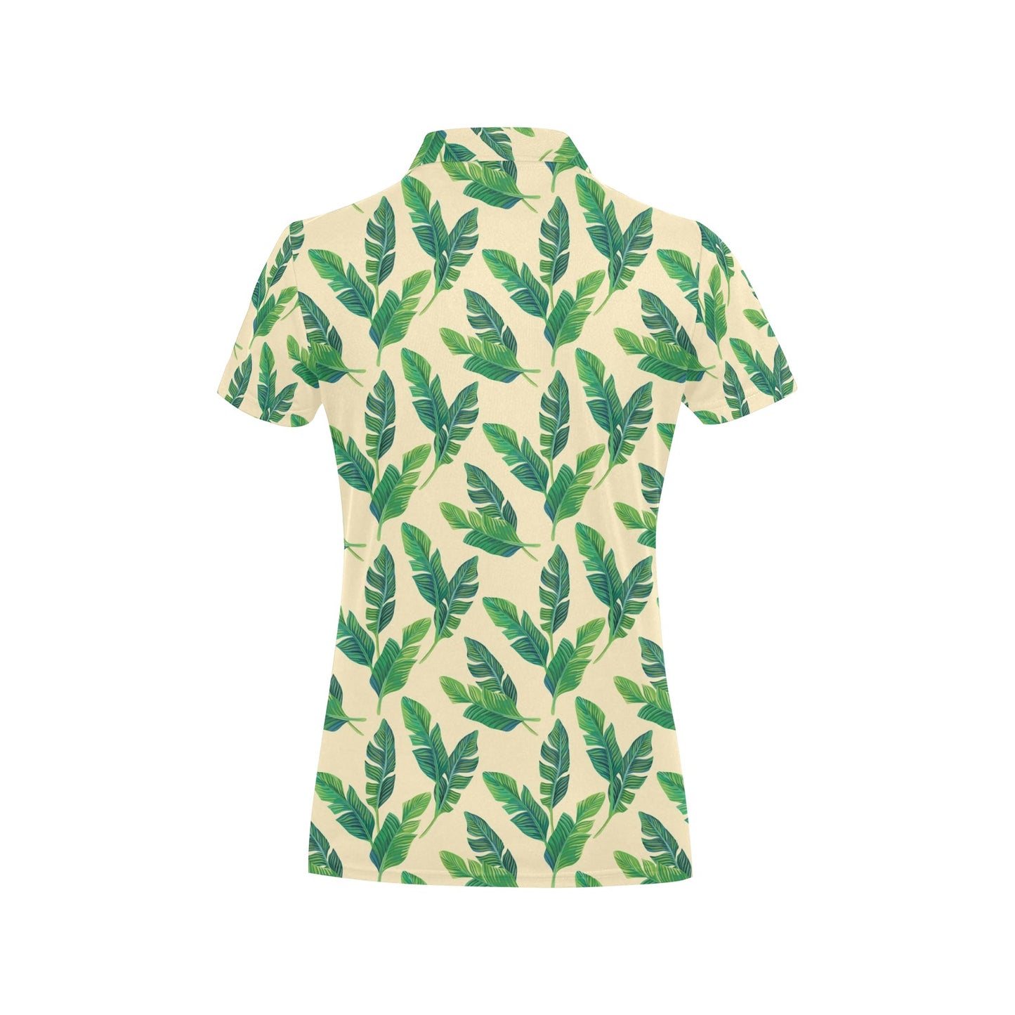 Banana Leaf Pattern Print Design 01 Women's Polo Shirt