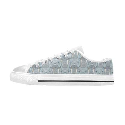 Walrus Print Design LKS402 Women's White Low Top Shoes