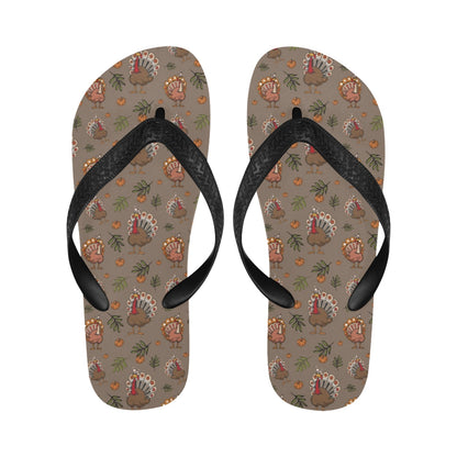 Thanksgiving Print Design LKS306 Flip Flops