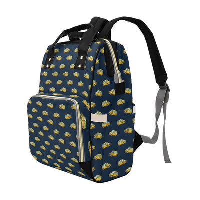 School Bus Print Design LKS304 Diaper Bag Backpack