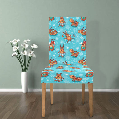 Reindeer Print Design LKS402 Dining Chair Slipcover
