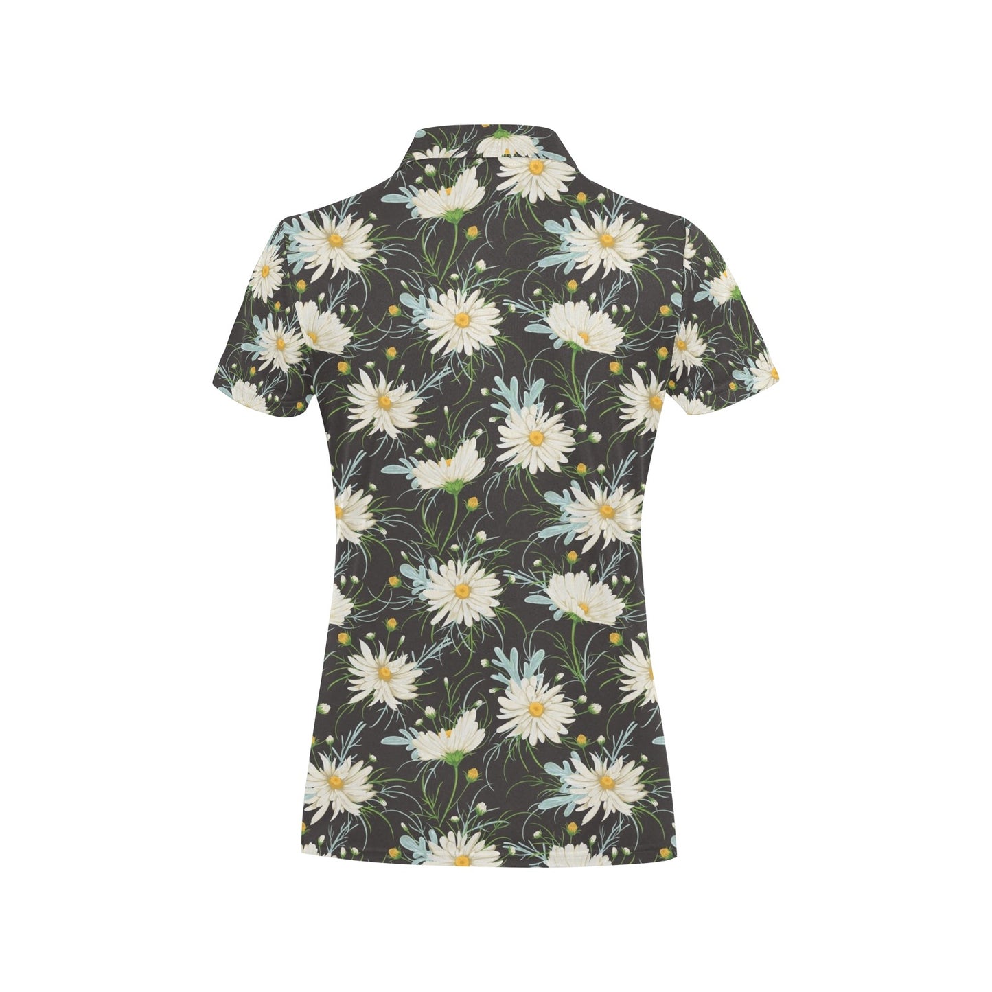 Daisy Pattern Print Design DS08 Women's Polo Shirt