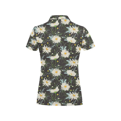 Daisy Pattern Print Design DS08 Women's Polo Shirt