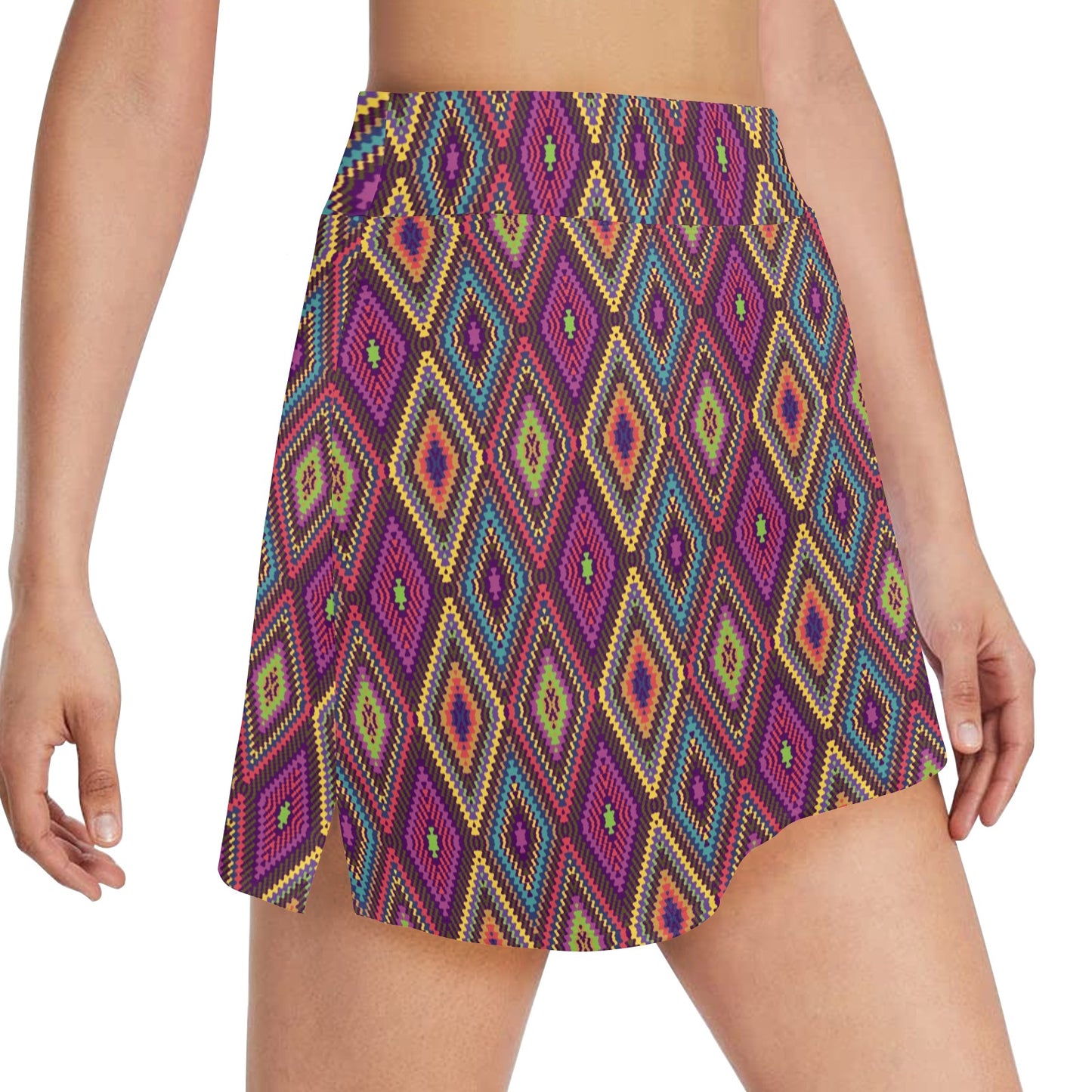 Southwestern Print 17" Golf & Pickleball Skort with Pockets