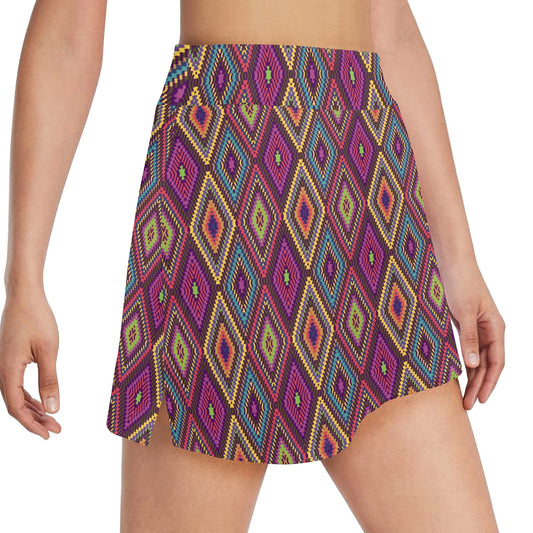 Southwestern Print 17" Golf & Pickleball Skort with Pockets