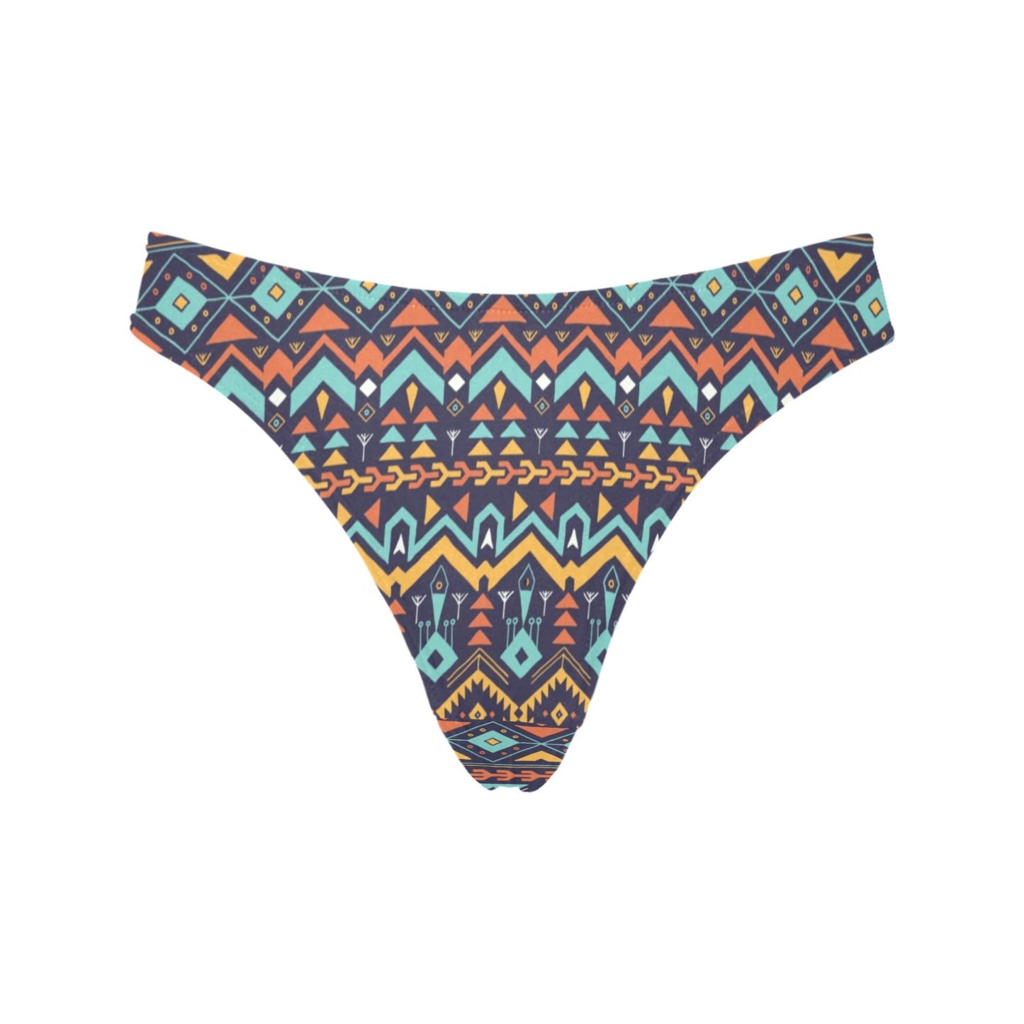 Aztec Style Print Pattern Women's Thongs
