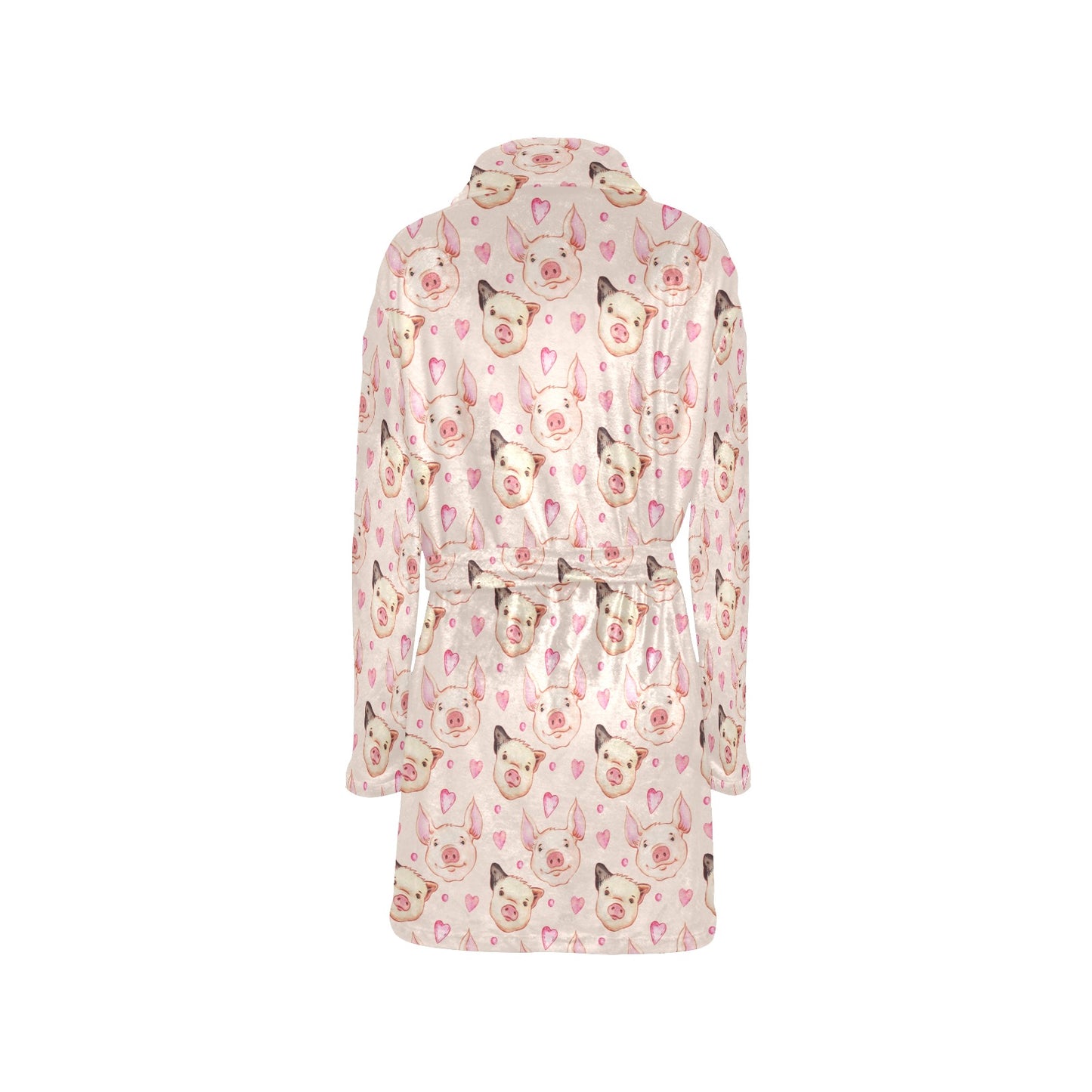 Pig Print Design LKS406 Women's Fleece Robe
