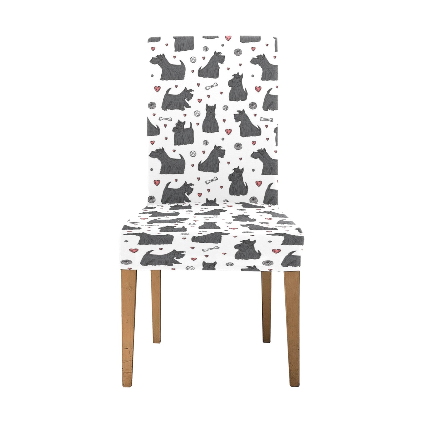 Scottish Terriers Print Design LKS3015 Dining Chair Slipcover