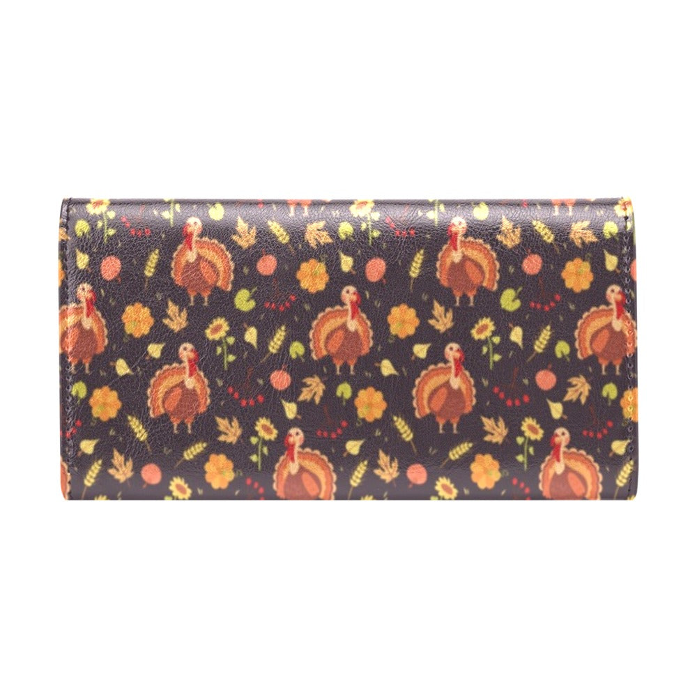 Thanksgiving Print Design LKS305 Women's Trifold Wallet