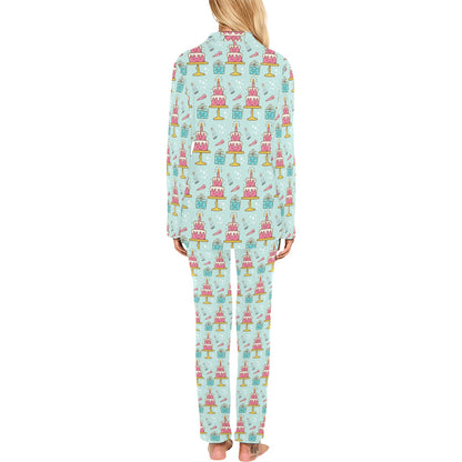 Cake Pattern Print Design 06 Women's Long Pajama Set