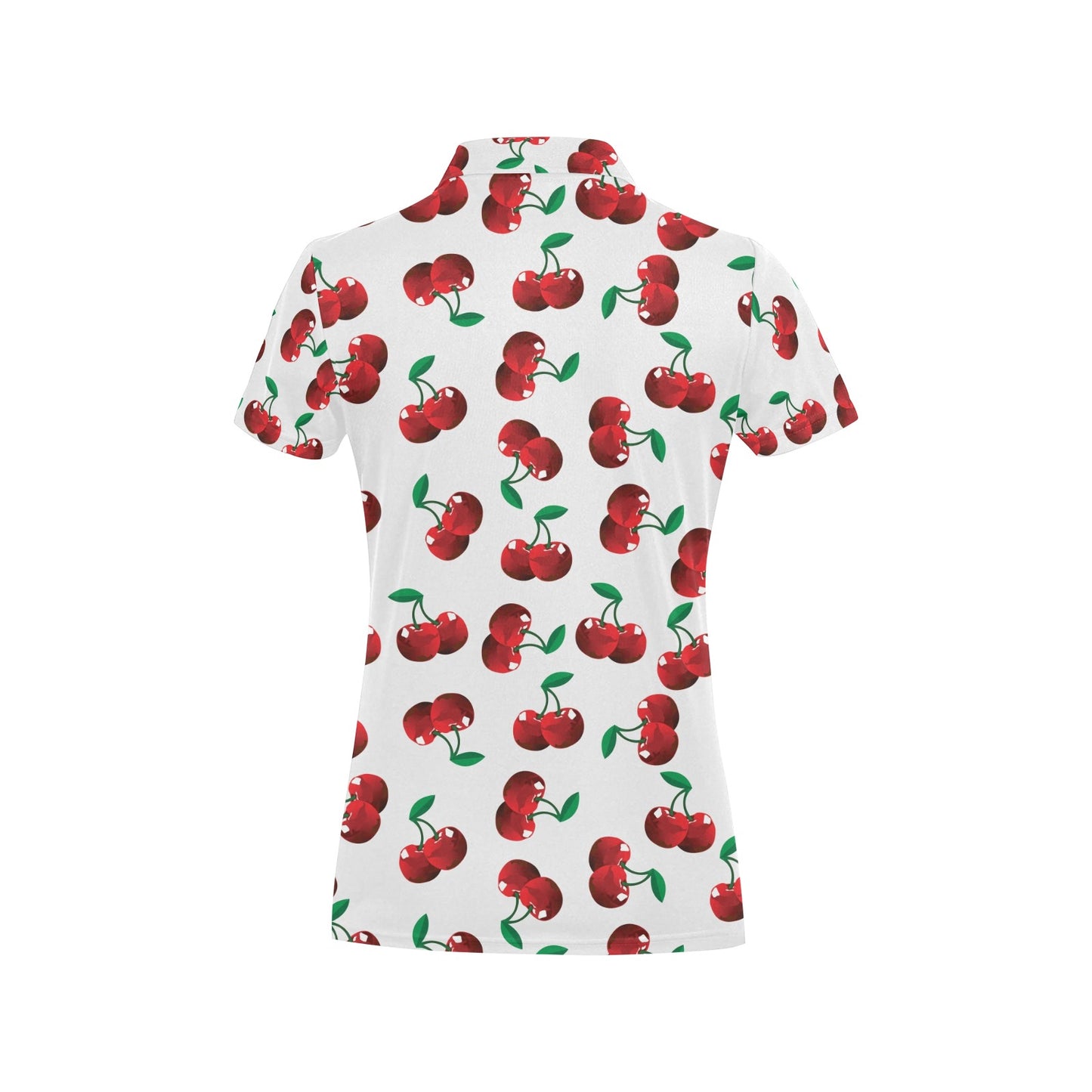 Cherry Pattern Print Design 01 Women's Polo Shirt