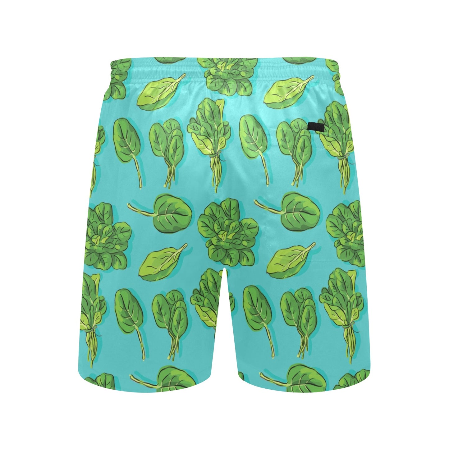 Spinach Print Design LKS301 Men's Swim Trunks Beach Shorts