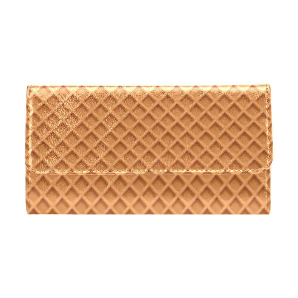 Waffle Texture Print Design LKS301 Women's Trifold Wallet