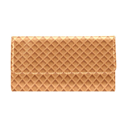 Waffle Texture Print Design LKS301 Women's Trifold Wallet