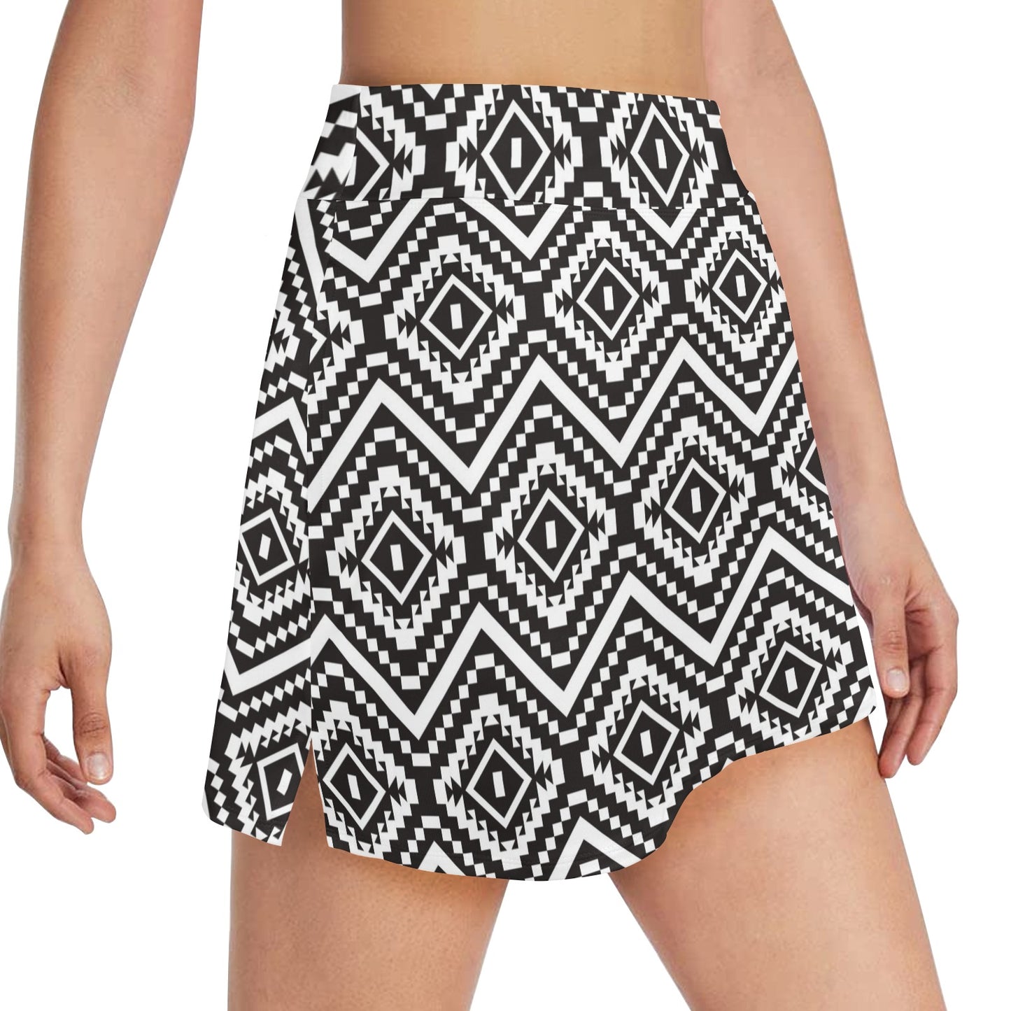 Tribal Pattern Print Design LKS303 17" Golf & Pickleball Skort with Pockets
