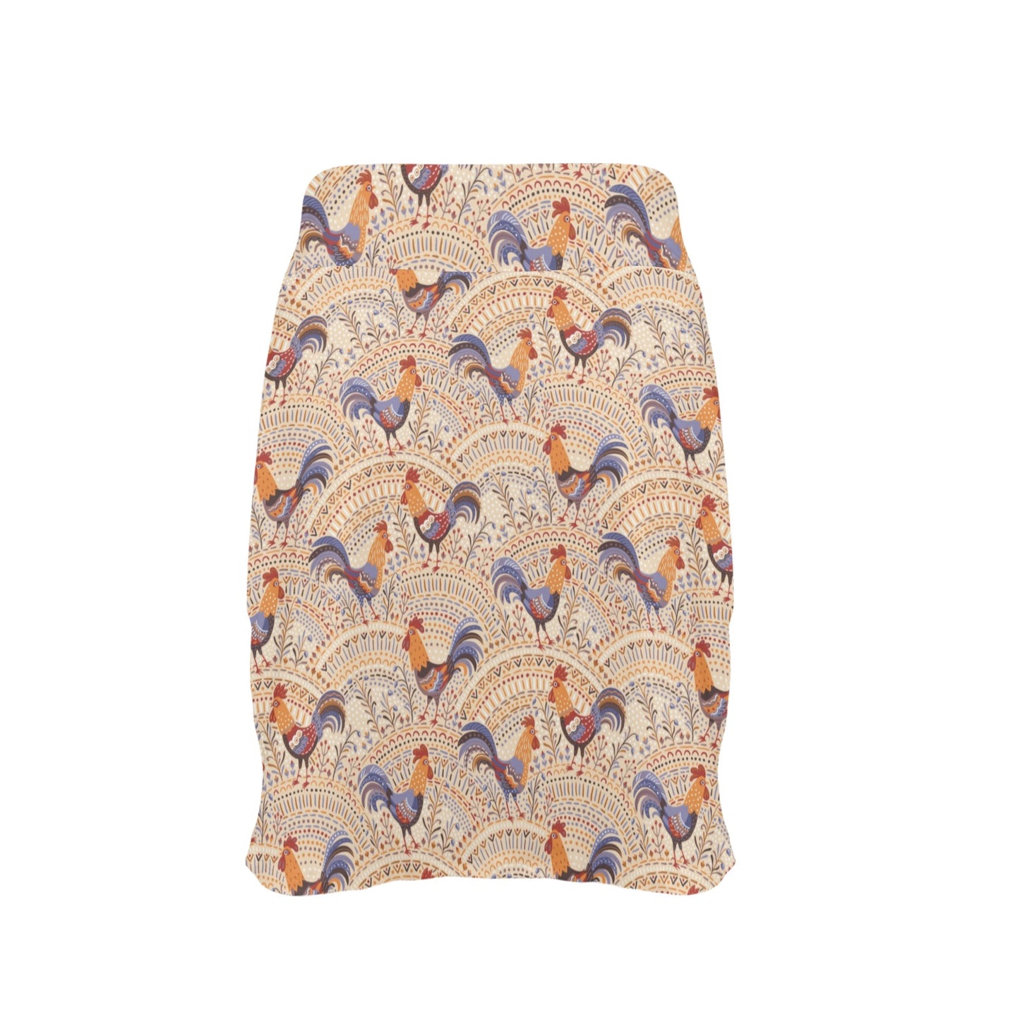 Chicken Boho Style Pattern 17" Golf & Pickleball Skort with Pockets
