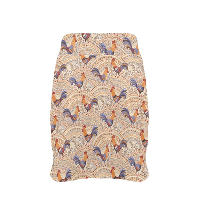 Chicken Boho Style Pattern 17" Golf & Pickleball Skort with Pockets