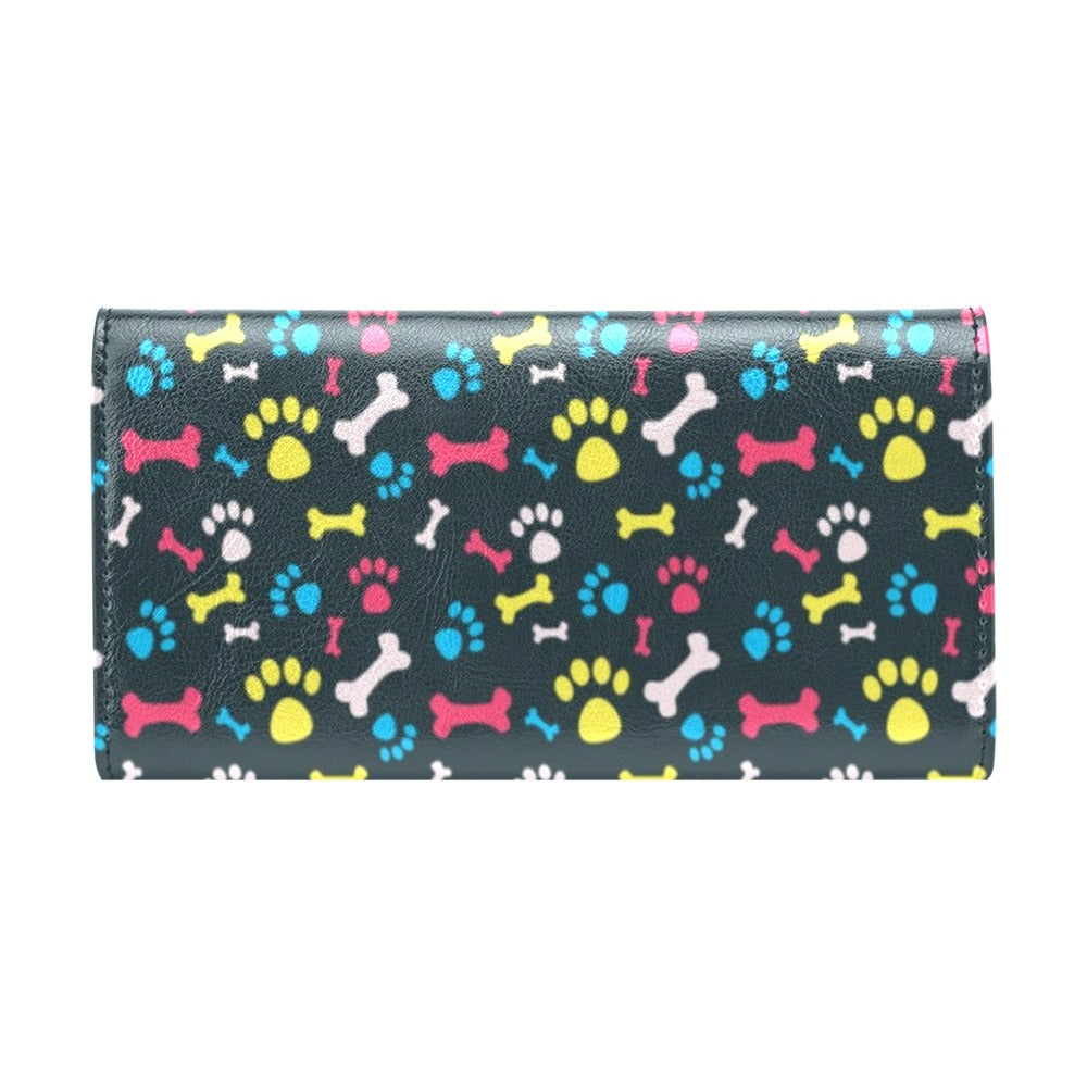 Paw Design Print Women's Trifold Wallet