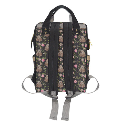 Cocker Pattern Print Design 03 Diaper Bag Backpack
