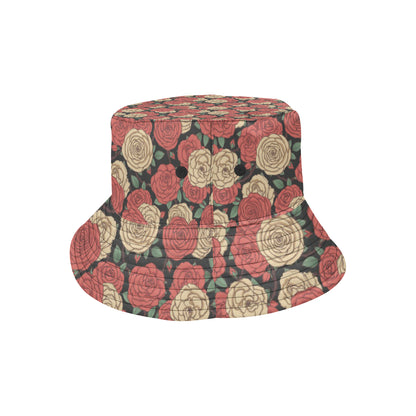 Camellia Pattern Print Design CM01 Unisex Bucket Hat