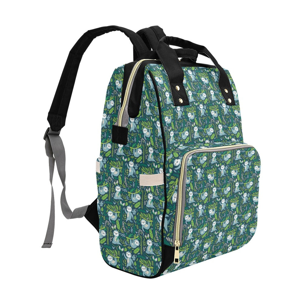 Sloth Print Design LKS304 Diaper Bag Backpack