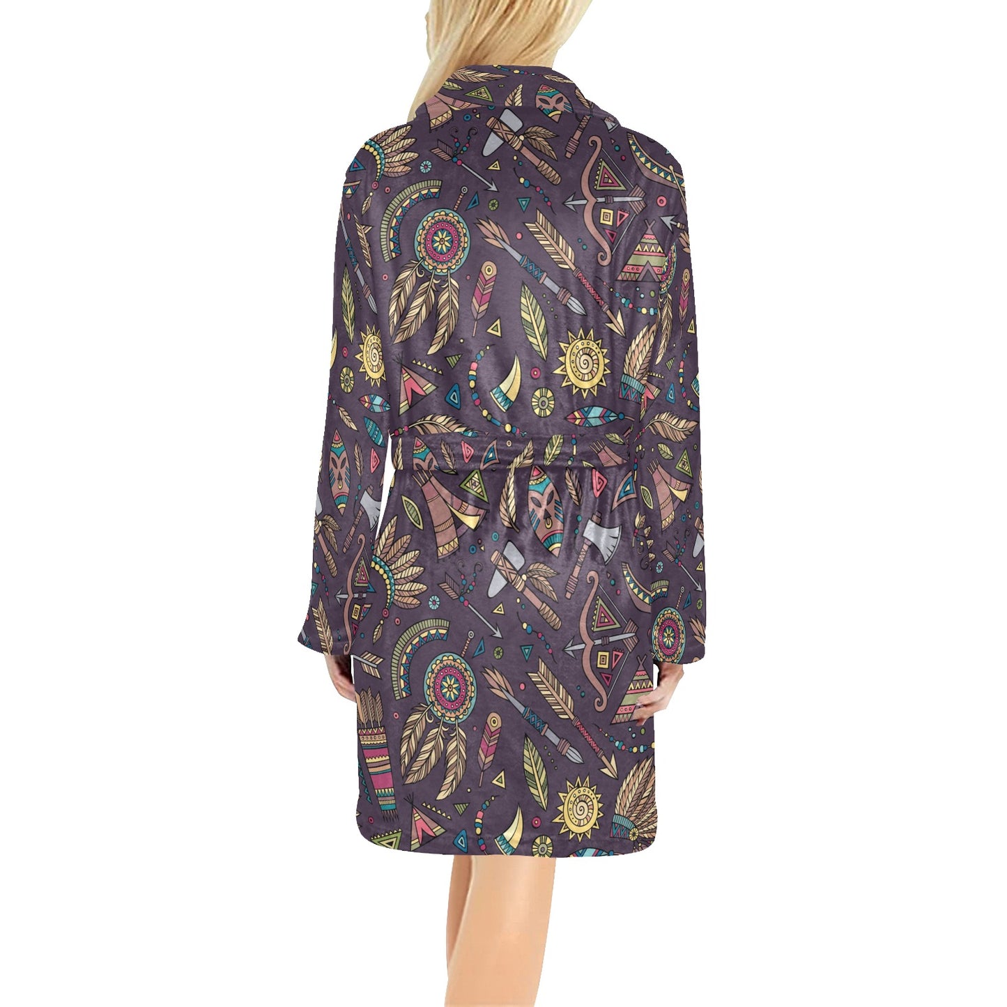 Tribal native american Aztec Women's Fleece Robe