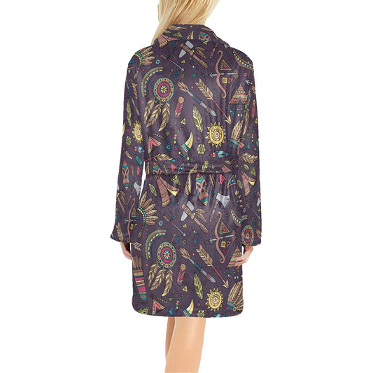 Tribal native american Aztec Women's Fleece Robe