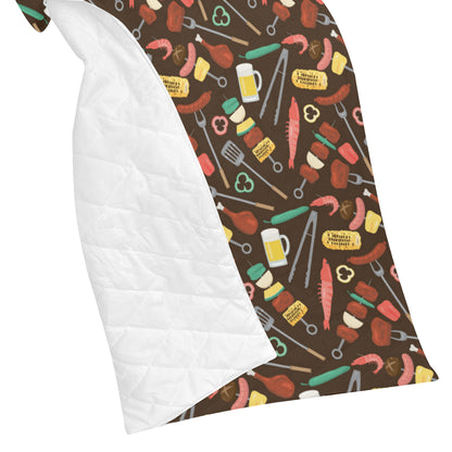 Barbecue Pattern Print Design 05 Premium Quilt